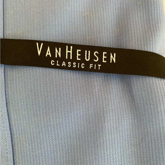 Men’s VAN HEUSEN Classic Fit French Blue Button Up Dress Shirt Size 14 1/2 NWT - Picture 8 of 9